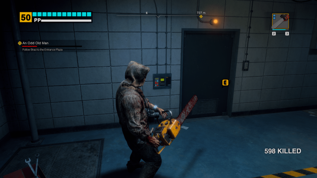 [Dead Rising Deluxe Remaster] While wearing the Chainsaw Man outfit, the chainsaw model and color changes to resemble the one he wields in RE4