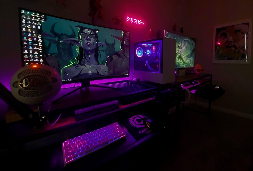 Check out our battle stations, his n' hers!