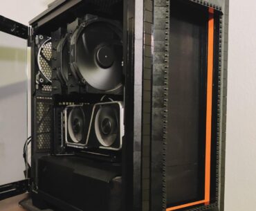 My Case had a closed front panel so I made one out of Legos
