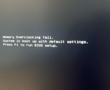 memory overclocking fail