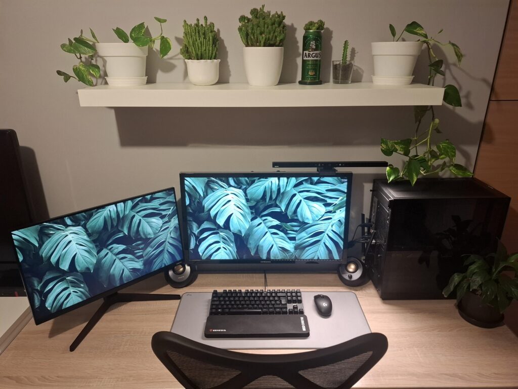 Plant Themed Minimalist Battlestation