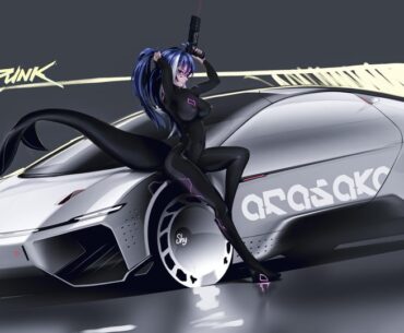 Got sidetracked during a client project.. Ended up with another Cyberpunk netrunner crossover :> Any ShyLily fans? --- [Art by me] (second image for full quality resolution)