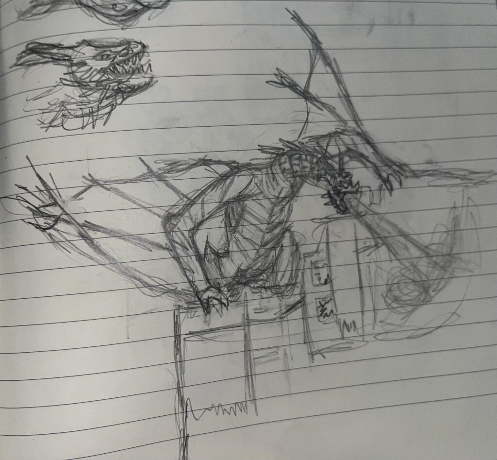 I tried to draw the Gorod Krovi Dragon.