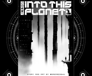 Cover art / poster designs I made for a cyberpunk manga!