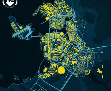 Printable Night City Map for A3 Paper