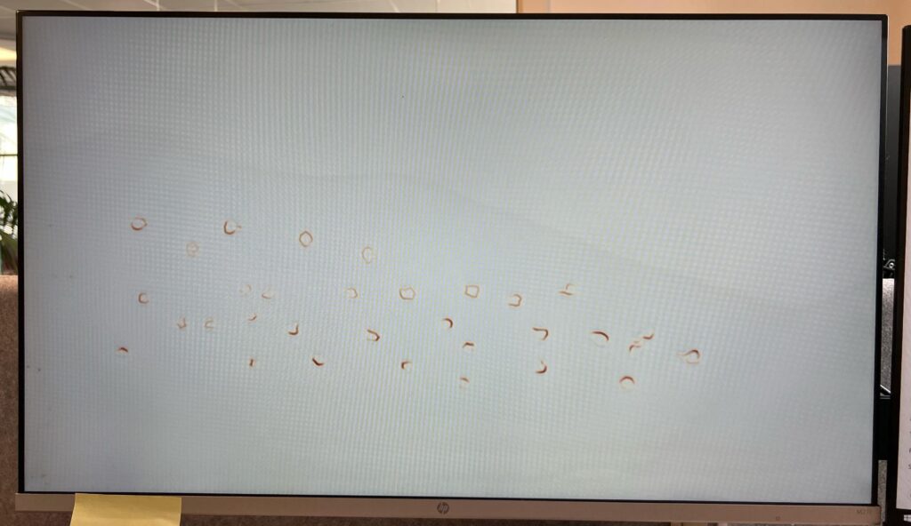What are these marks on my display of my pc? They appeared overnight.