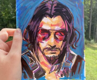 Remade the Johnny doodle on a bigger piece of paper