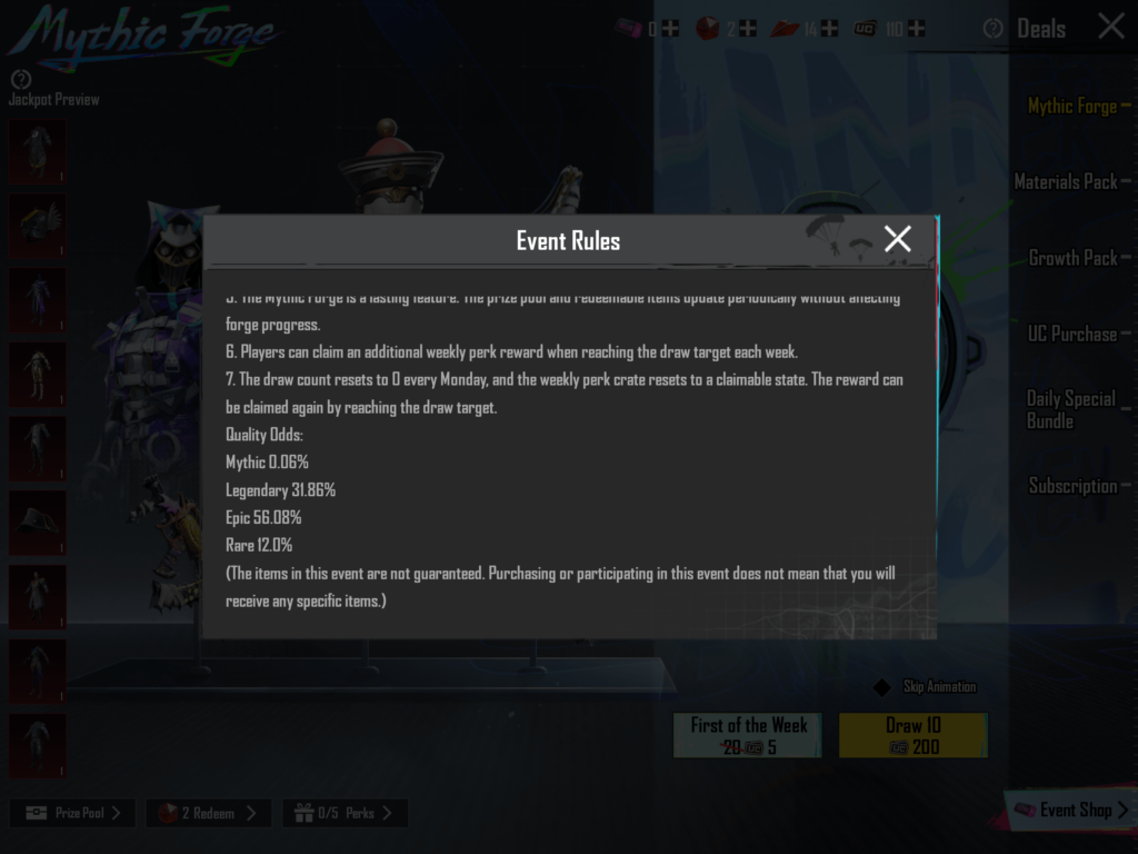 Mythic forge odds 💩💩💩