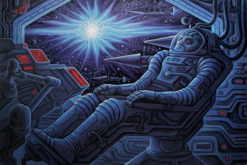 Deep space explorer. Oil painting by me