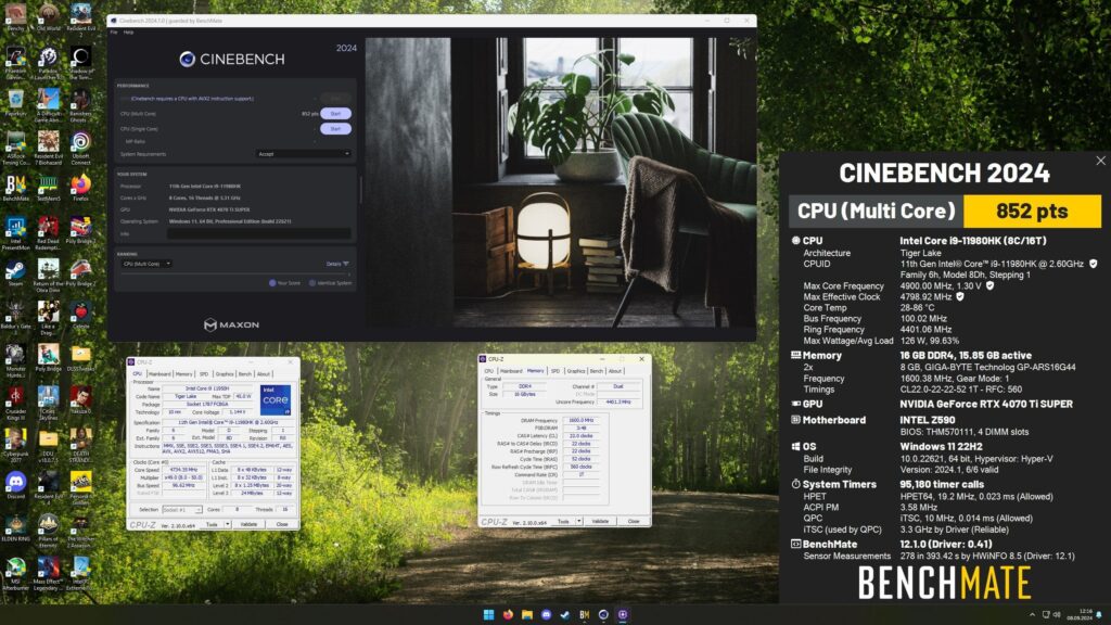 ERYING 11980HK testing and overclocking ERYING 11980HK testing and overclocking