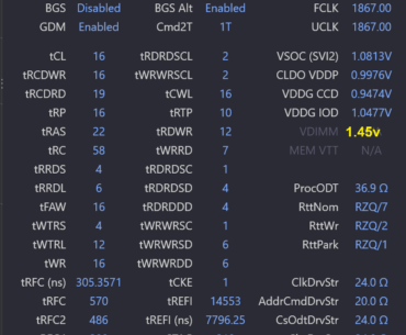 DDR4 RevE SCL Values stable at 2 with 3733mhz