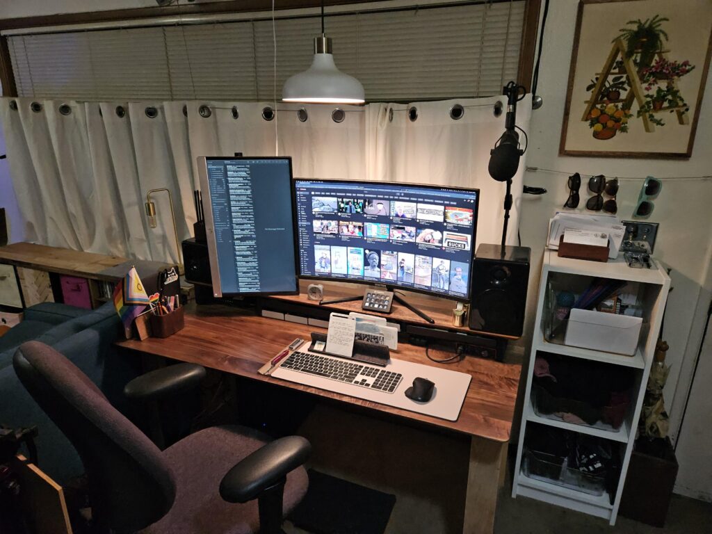 Waiting for a standing desk frame...