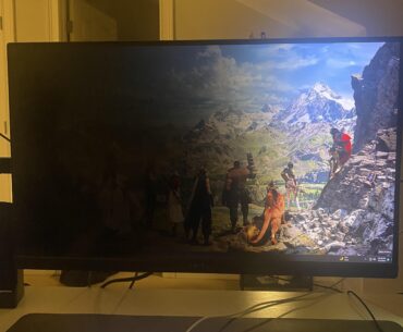 Just got home from work and half of my monitor is faded black