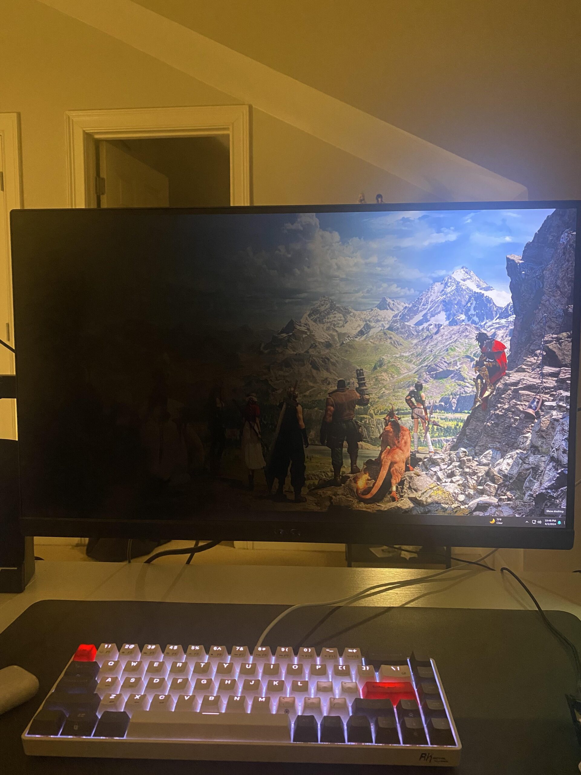 Just got home from work and half of my monitor is faded black Just got home from work and half of my monitor is faded black