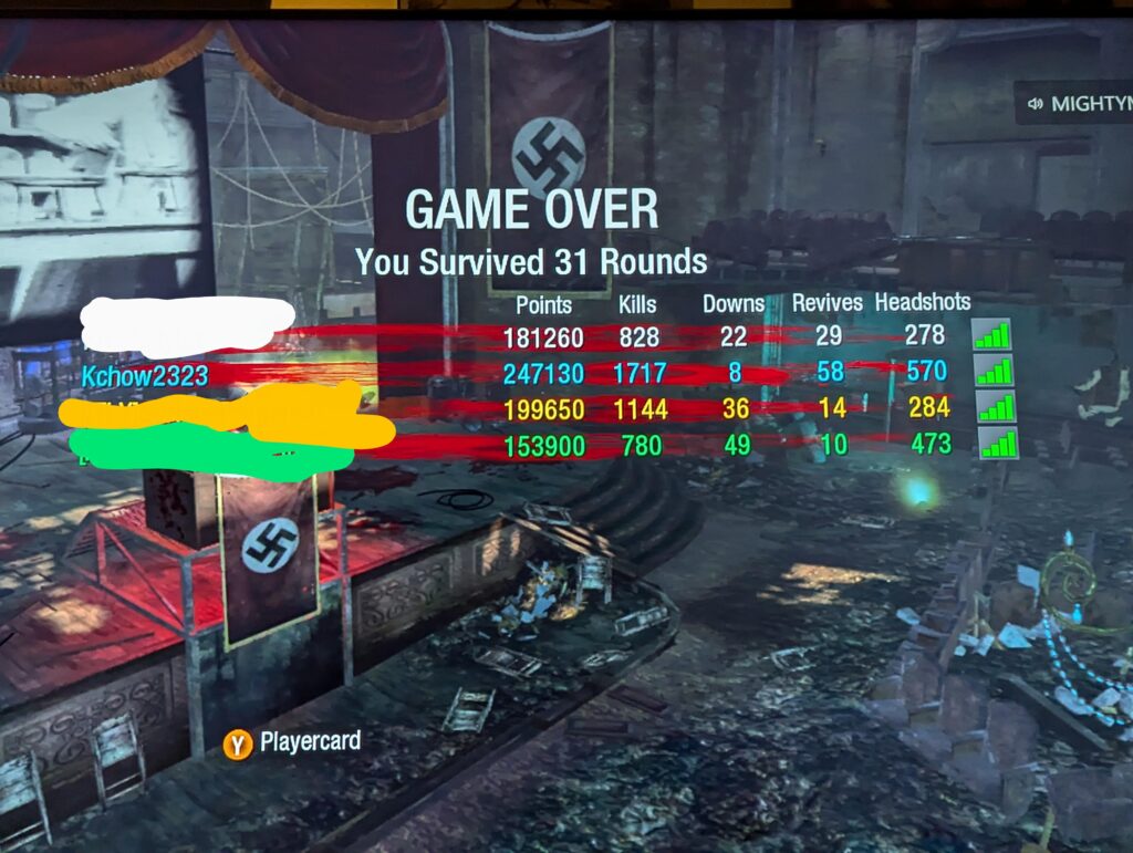We reached round 31 on Kino, we're very proud of ourselves.