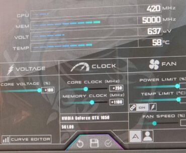 GTX 1650 Low Profile Overclock.