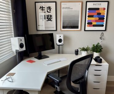 my corner desk setup (improved)