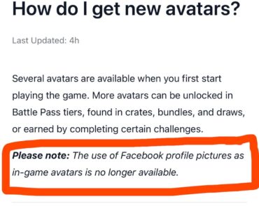 Facebook profile pictures no longer available