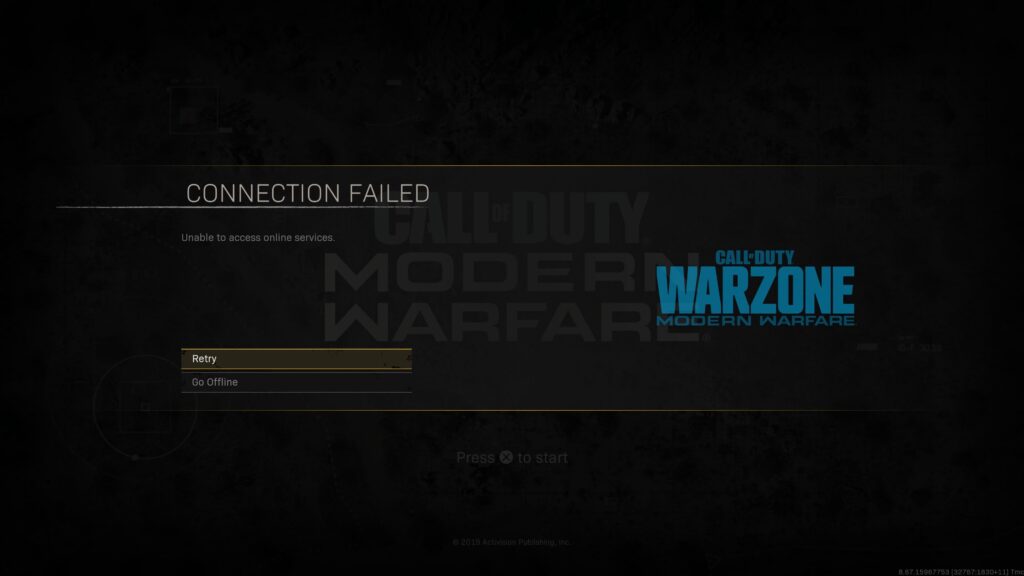 Unable to access online services
