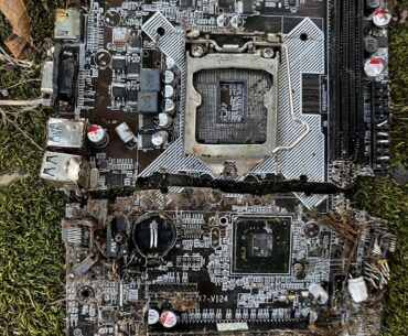 Found this destroyed motherboard in the forest