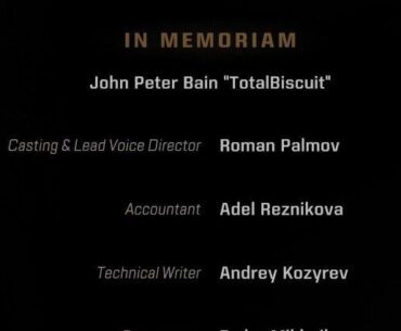 John "Totalbiscuit" Bain homage in the W40k: Space Marine 2 Credits