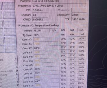 Is this Freq and VID normal for a xeon on a full 100% load???