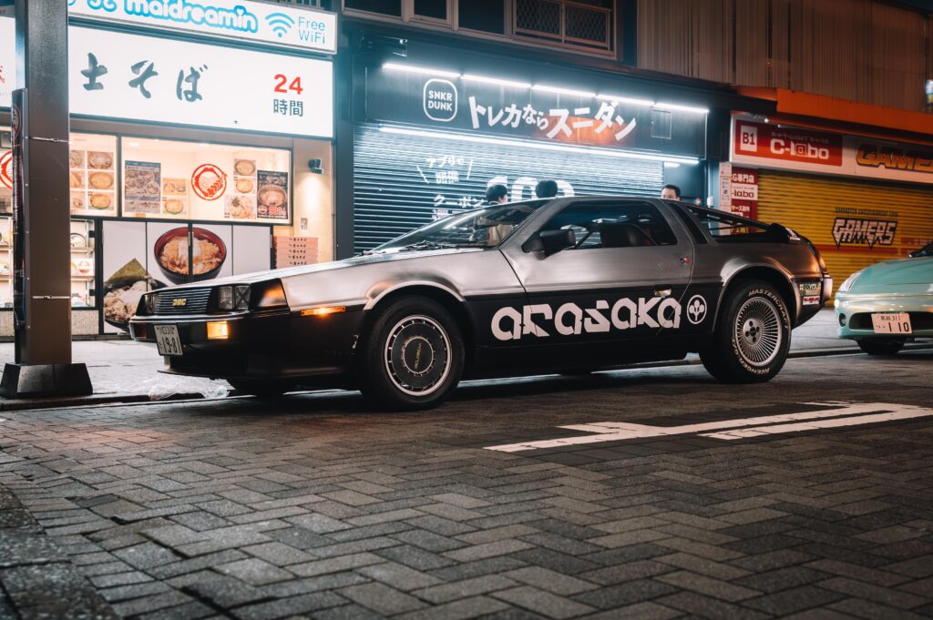 Arasaka Delorean in japan by me [6048 x 4024]
