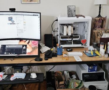 My somewhat messy battlestation.