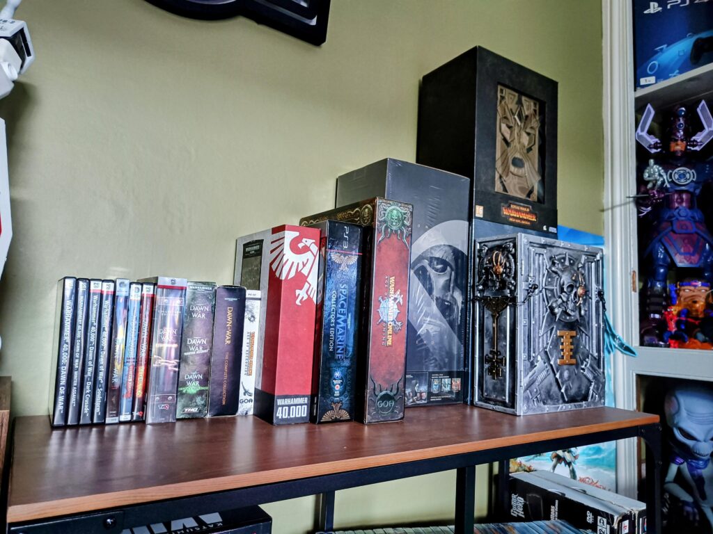 My Warhammer physical PC games seem a bit pointless now but they still look cool on the shelf