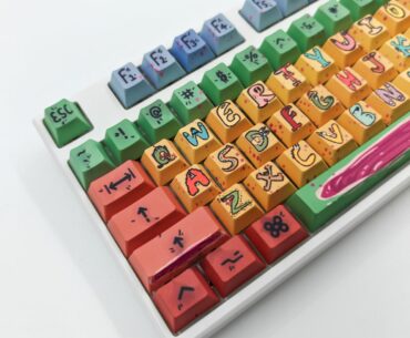 100% keyboard with custom keycaps from goblintechkeys