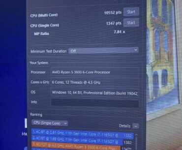 Ryzen 5 3600 at 4.5GHz with 1.3v [Cinebench R23 Scores]