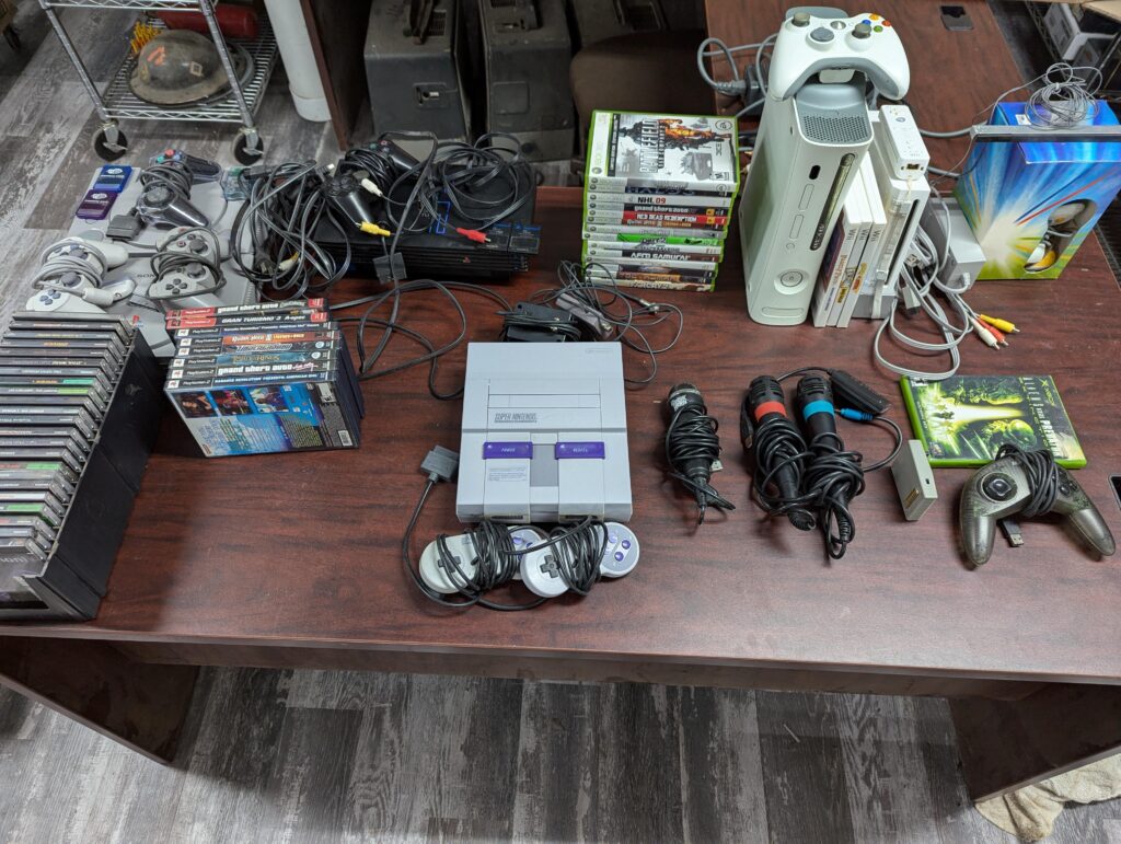 Some old consoles and games