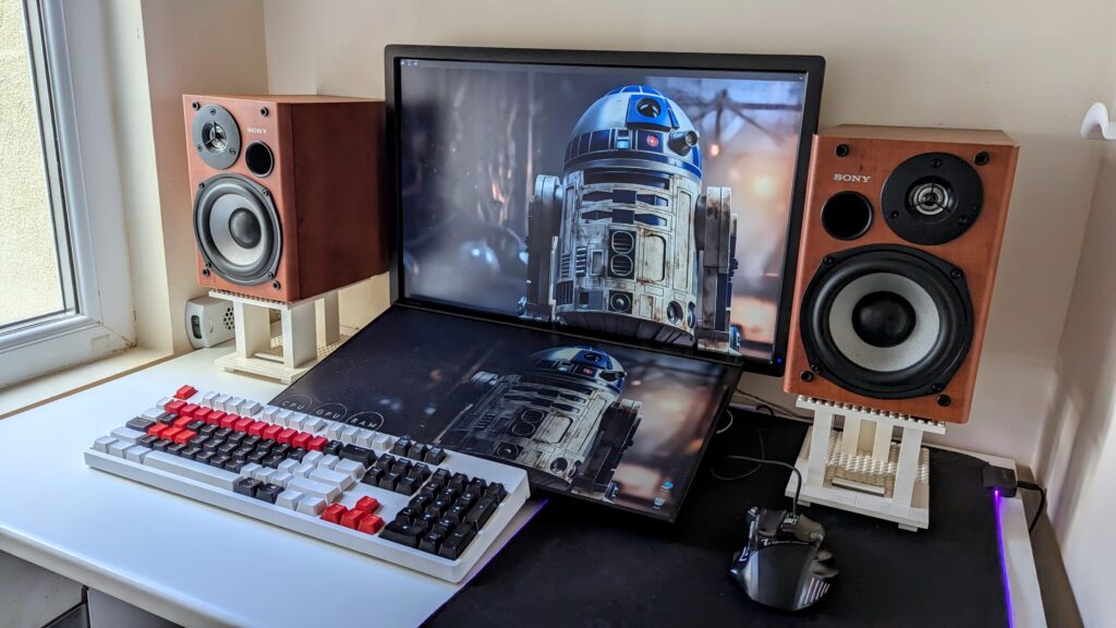 A little unconventional but more practical than I expected (no neck strain)