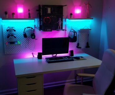 After months of lurkin' and gettin' inspo from this sub, I finally wrapped up my battlestation! Hit me up with any ideas or critiques!