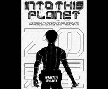 > INTO THIS PLANET < title logo design for a new cyberpunk manga