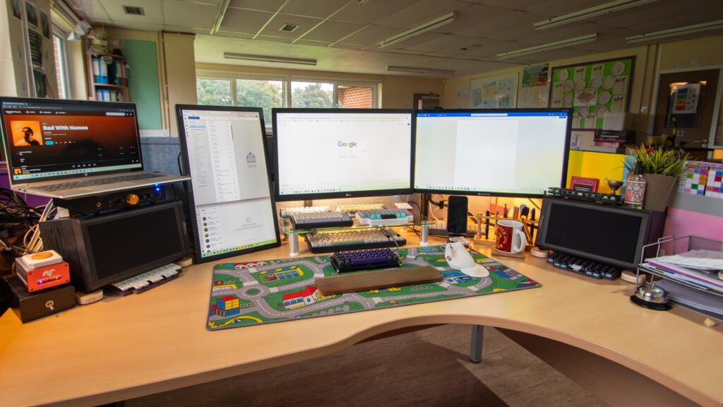 Science teacher: spend a lot of time at my desk in my teaching lab. Definitely worth making it a fun space.