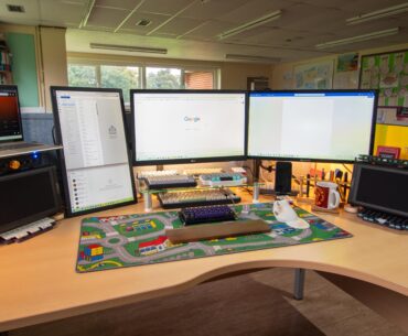 Science teacher: spend a lot of time at my desk in my teaching lab. Definitely worth making it a fun space.