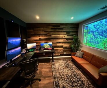Basement office with a view