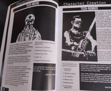Pages from my Cyberpunk TTRPG