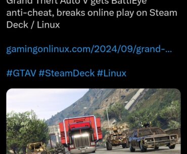 GTAV Online enforces BattleEye - Steam Deck and Linux users suddenly banned from online modes