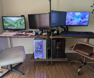 His and Hers setup. I still have a lot of work to do to get it where i want it to be but im proud nonetheless.