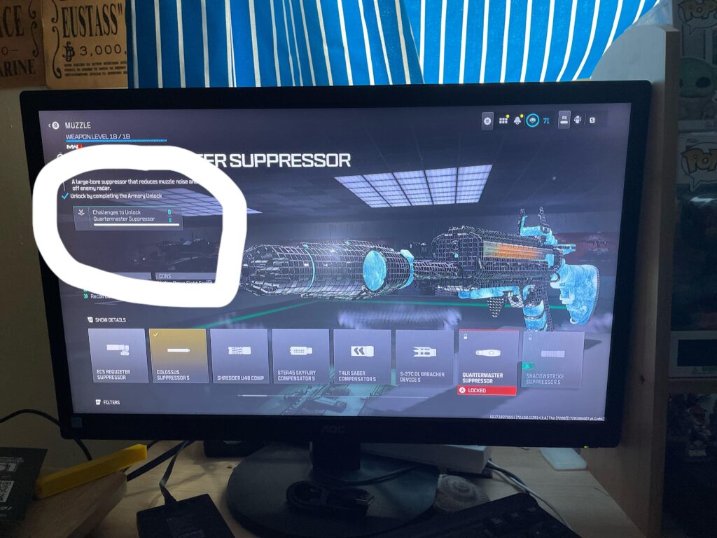 My quartermaster suppressor won’t work even tho I did the challange