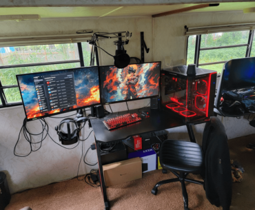 My current gaming set up 
Pc specs 1st 
Asrock z690 velocita PG wifi plus+
Intel core i7-12700KF
 G.skill s6 @ 6800 Ddr5 32gig
Asrock 7900xt 22gig
Thermalright 360 AIO
Samsung 990 pro 1t 
Samsung 990 pro 2t
Seagate Firehawk 2t 
Seagate 1t usb portable 
Nzxt 11oo watt psu