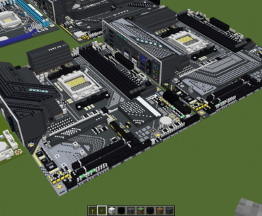 Just recreated the Gigabyte X870 GAMING X WIFI7 and X870 GAMING WIFI6 in Minecraft 1.12.2, with MCEdit 0.1.7.1 for expediting the build time.