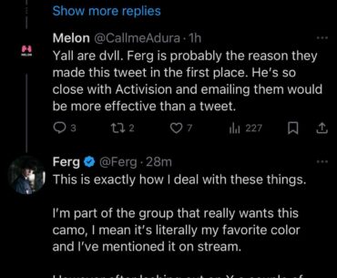 So he does know about the new camo’s existence, I’m surprised ._.