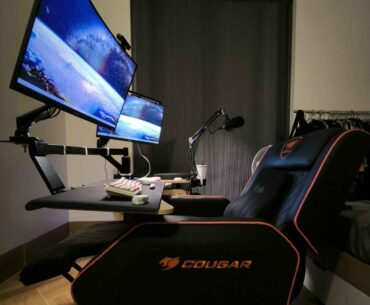 average no desk and no money for gaming pods setup