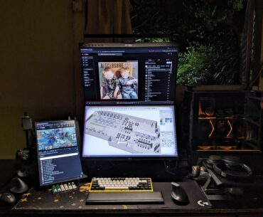 Caveman work & gaming setup