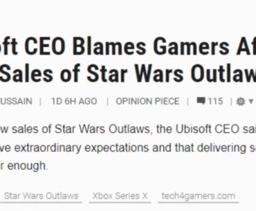 Ubisoft says they are not to blame for how poor their games have been doing