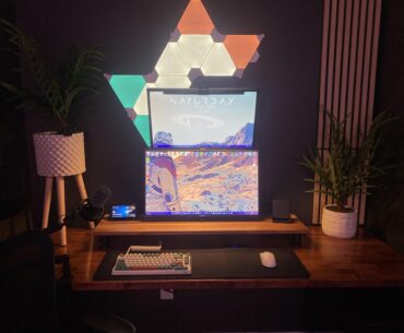 My attempt at a floating desk setup.