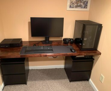 My tiny battlestation in a nook